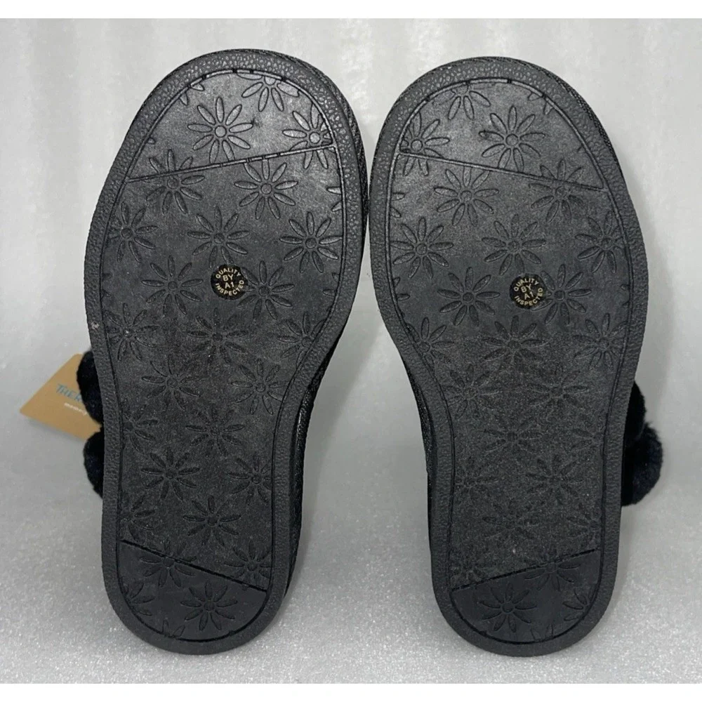Thereabouts Willa Flat Heel Black‎ Winter Boots Faux Fur Girls Size 12 NEW